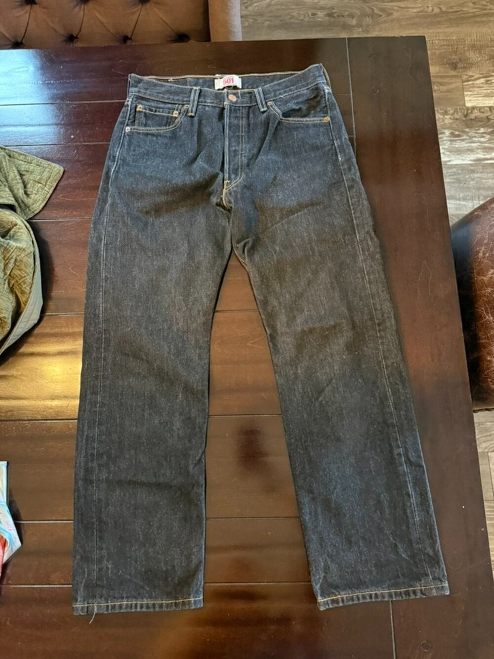 Black Levis Straight Fit Coupe Deroit